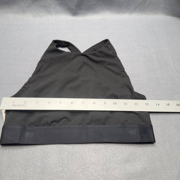 Auden Womens Size Medium Bralette Unlined Crossback Pullover Black New - Picture 8 of 11